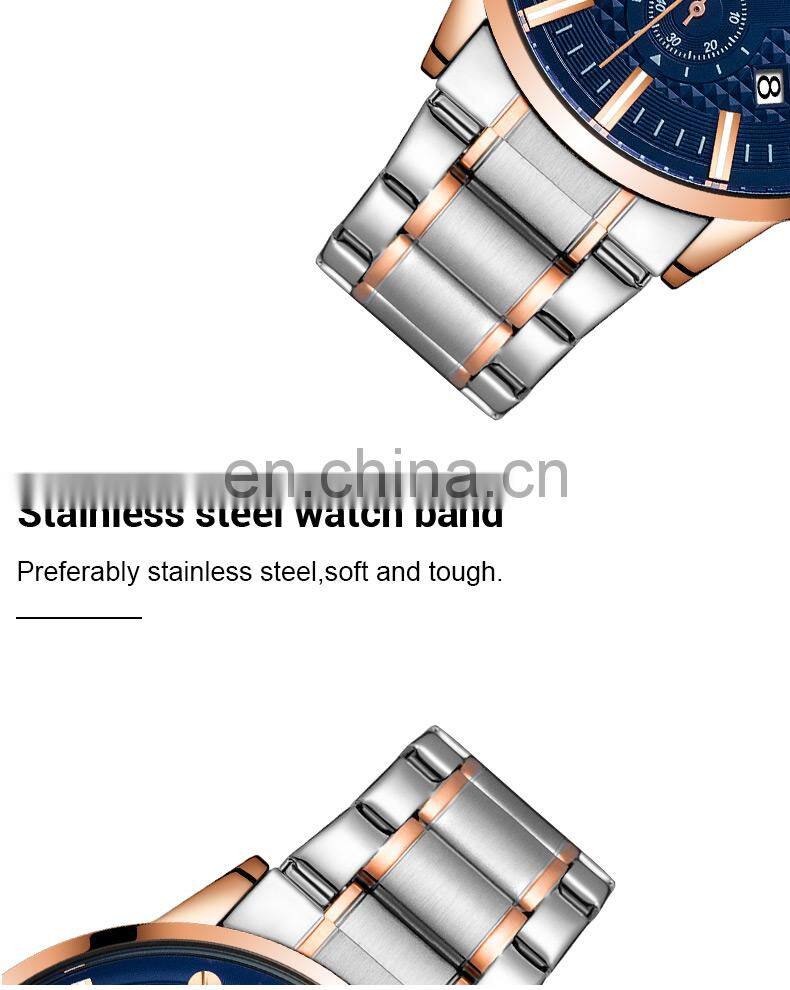 SWISH 0025 Top Brand Luxury Men Watches Waterproof Stainless Steel Wristwatch Men's Chronograph Casual Quartz Watch