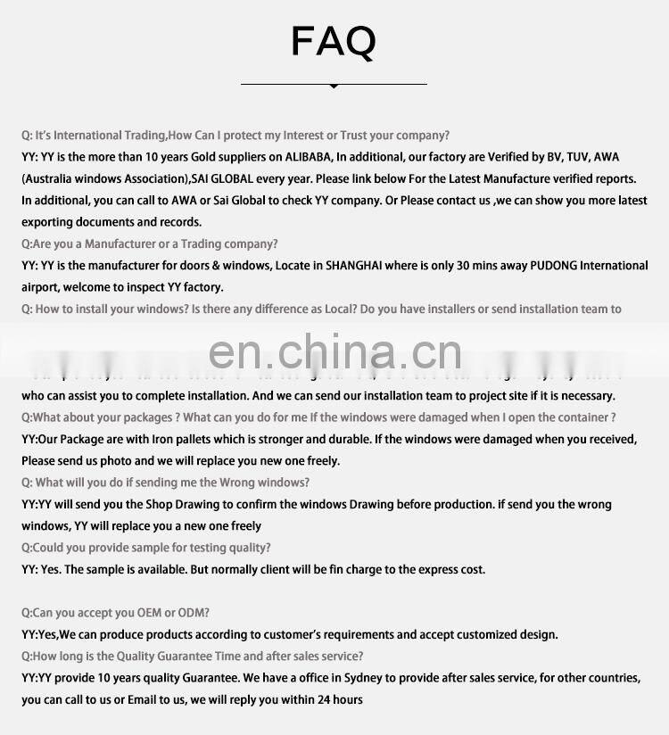 AGGA China Home Aluminum Frame awning window