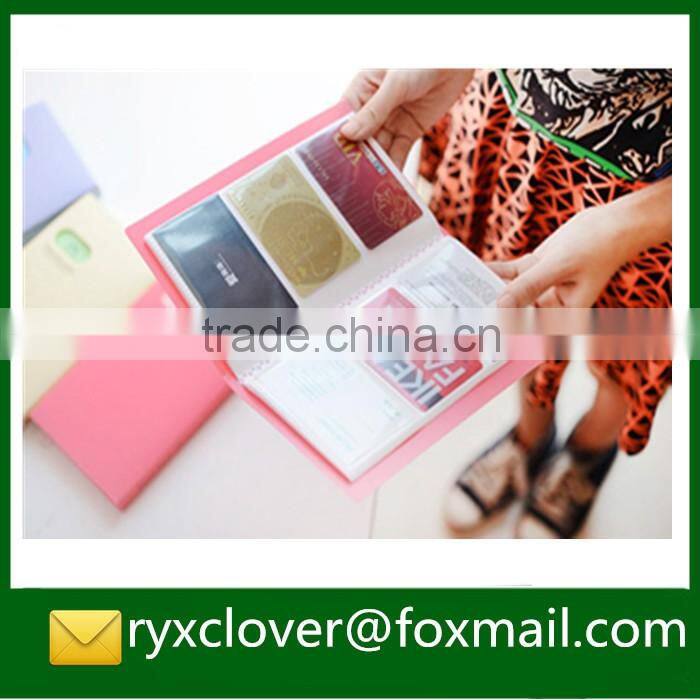 Colorful PP plastic business card holder book/name card displa book