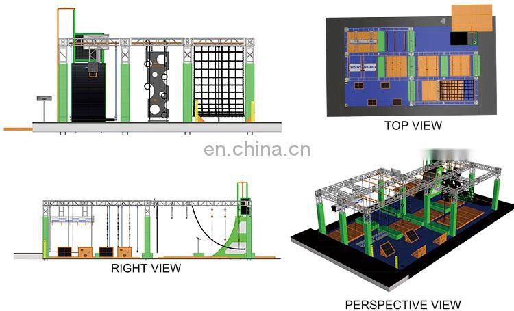 Adventure American Ninja Warrior for Kids / Adult Ninja Warrior Obstacle Course for sale
