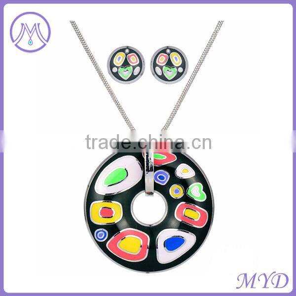Fashion copper enamel jewelry set for women