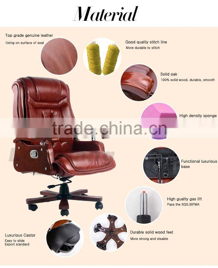 China classical leather office reclining seat