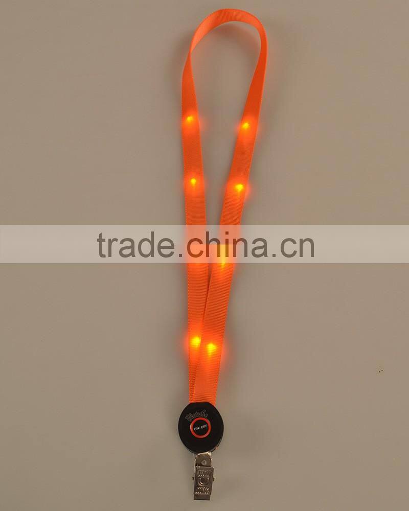 led lighting lamp with lanyard Label badge lanyard Nylon reflective tags design faith fashion caful easy-going beauty equal