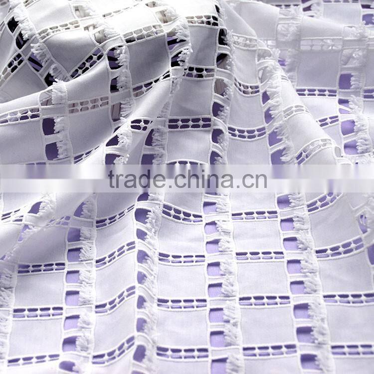 New design regular square shape embroidery water soluble fabric chemical lace