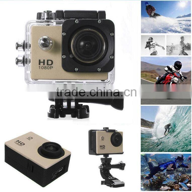 HD Action Camera Wifi 2.0 LTPS LED mini cam recorder marine diving 1080P HD DV style two batteries + monopod