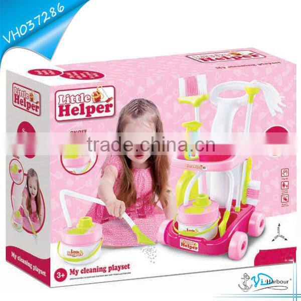 Battery Operated Cleaning Play Set Toy With Broom And Mop