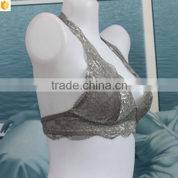 OEM service bling floral decorative nice lady bra top