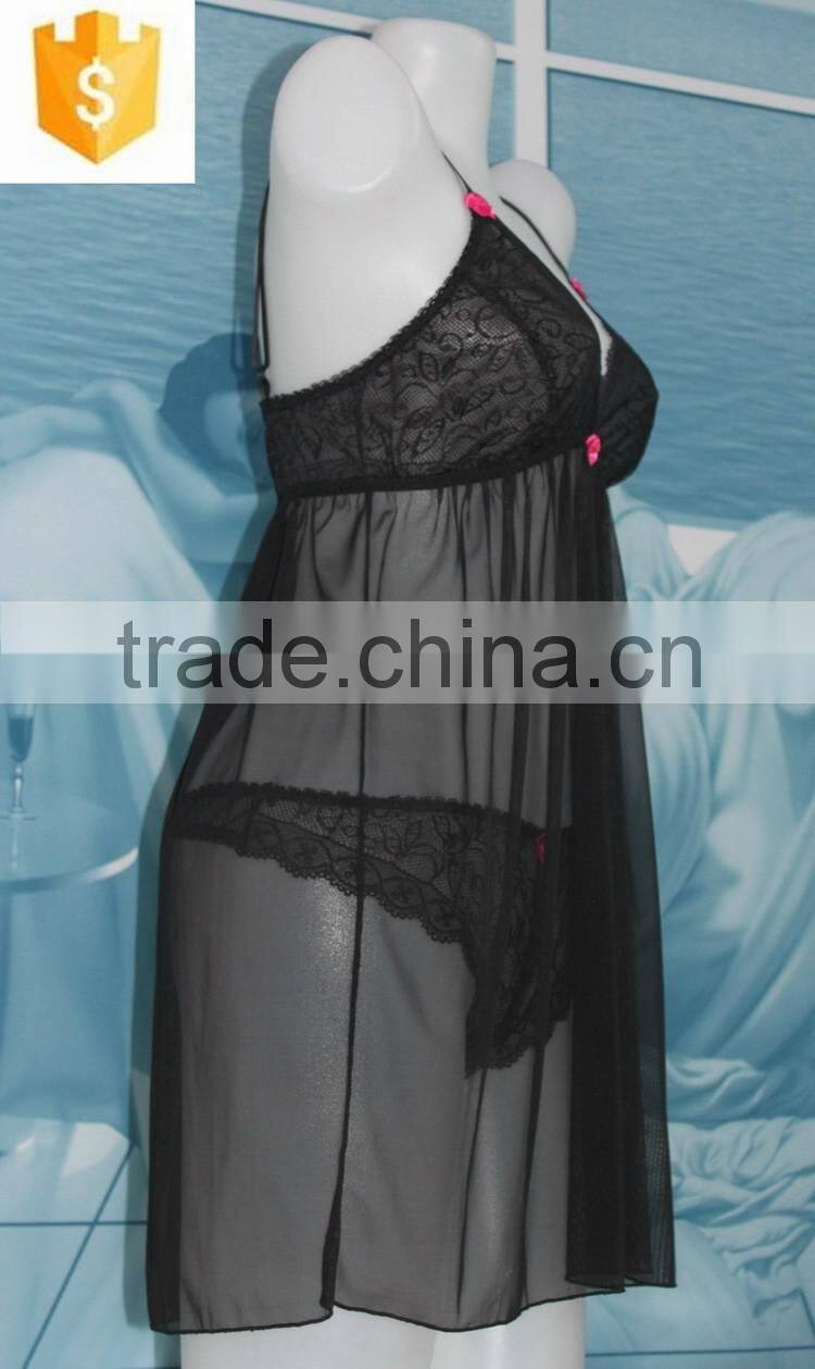 sex polyamide babydools lingerie, hot fashionable women nightwear