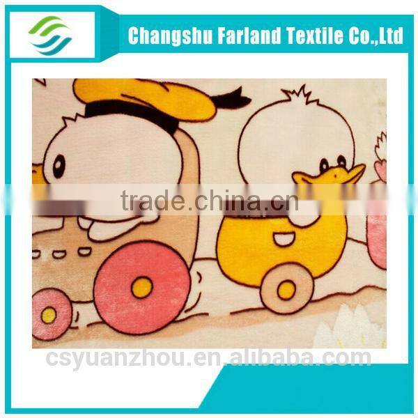 cartoon with duck pattern woven knitted flannel fabric wholesale
