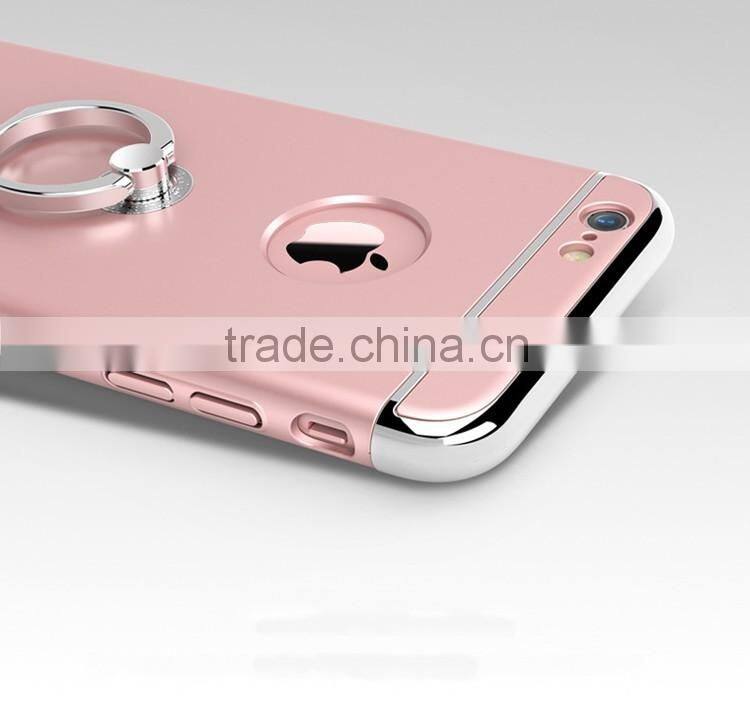 Rose Gold 3 in 1 detachable spraying frosted armor hard pc case for iphone 6