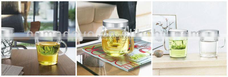 Samadoyo Elegant 350ml Glass Tea Mugs with Glass Deeper/ Filter/ Infuser on Sale