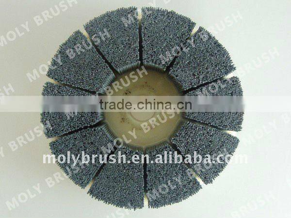 Abrasive nylon silicon carbide disc brush