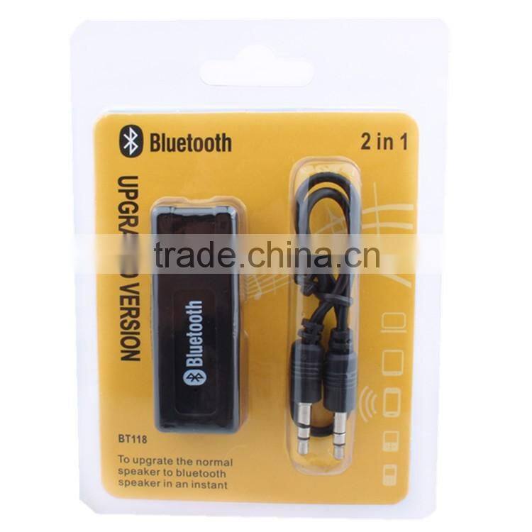 2in1 Dual Taps Bluetooth Receiver 3.5mm USB Stereo Mini Bluetooth Music Receiver