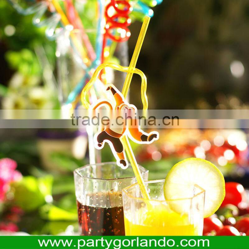 fancy bear topper volution PVC swizzle cocktail drink straws