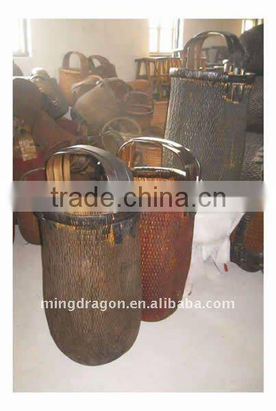 chinese natural antique rattan basket
