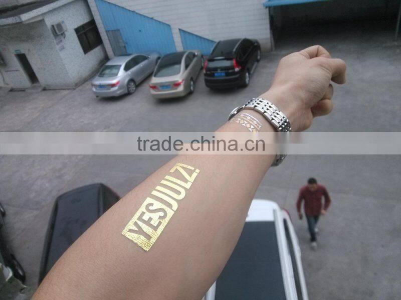 jewelry temporary tattoos,face tattoos,gold metallic tattoos/temporary tattoo sticker/gold fake tattoo