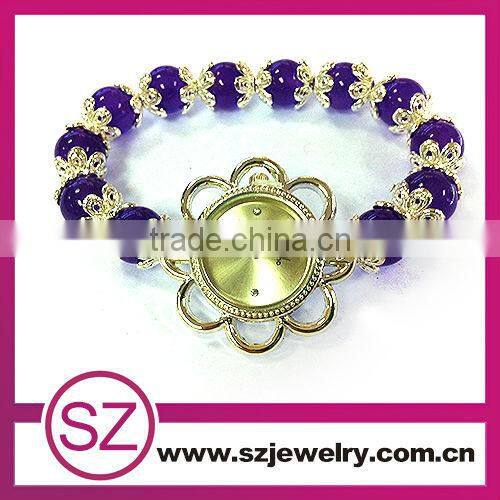 SWH0644-3 china supplier gem stone bracelet beaded cheap elegant watches