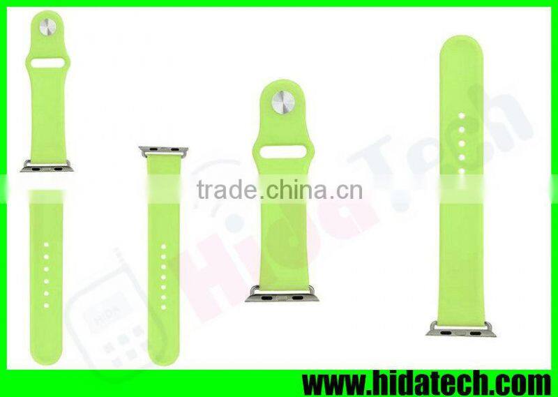Hot selling Silicone Watch Band Wrist Strap for Apple Watch with Clasp Adapter Connector