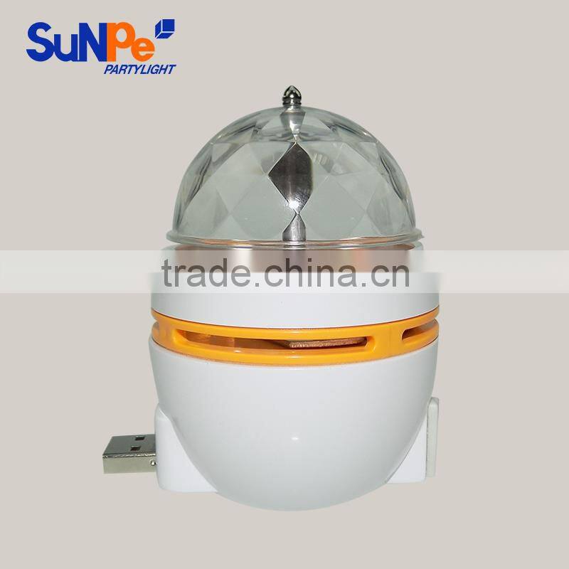 Colorful Rotating Head Disco Holiday Bulb Lamp USB Night Light