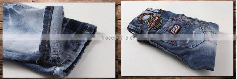 High Quality New Fashion Designer Jeans Men Distrressed Casual Denim Mens Jeans