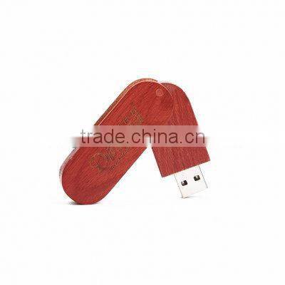 Wooden Swivel Giveaway USB Flash Drive with Free Logo
