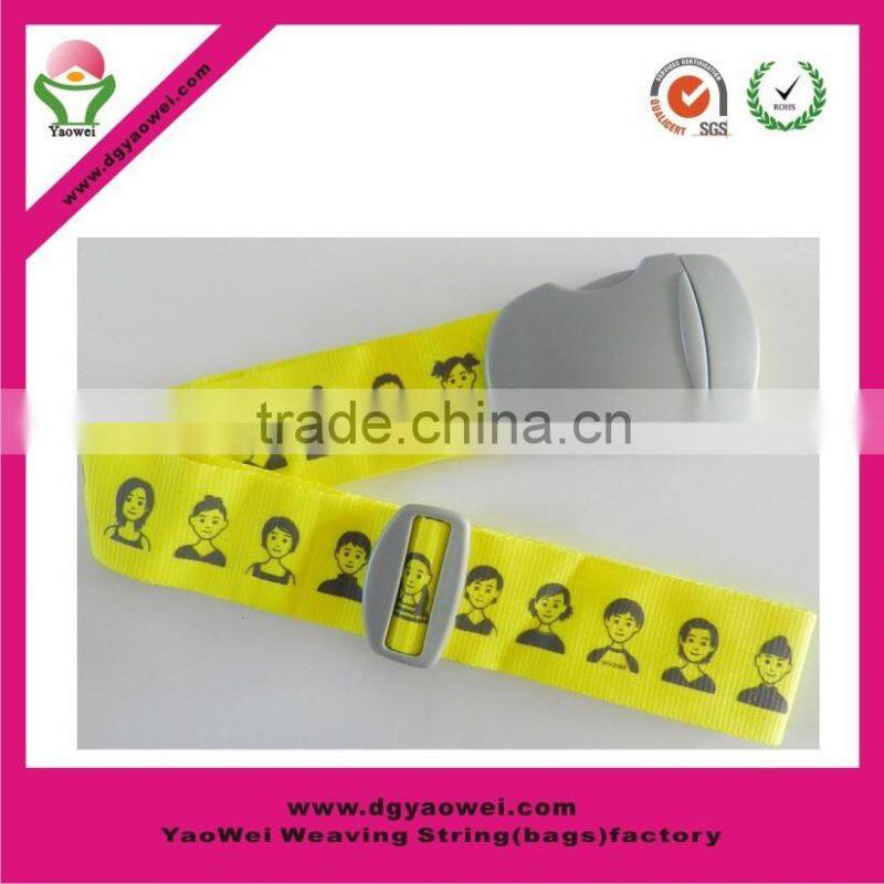 2016 hot sell Tas lock polyester printing 5 cm mens weave luggage belt