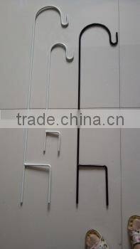 white small metal shepherd hook