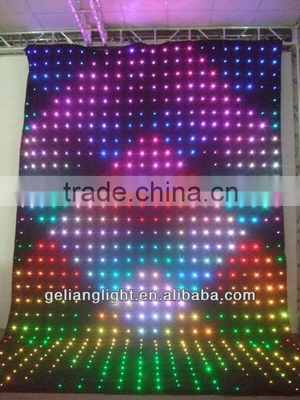High Quality fireproof curtain / Flexible soft led decoration curtain