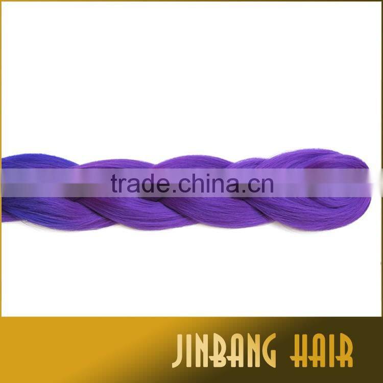 Hot Wholesale 100g 24inch High Temperature Synthetic Hair Premium Ombre Jumbo Braid