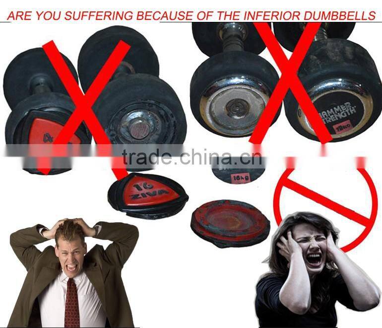 high quality gym exercises crossfit PU dumbbell with Chinese manufacturers