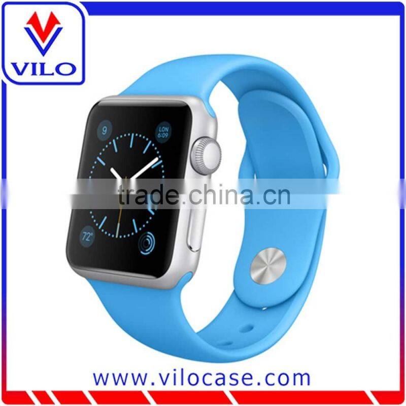 Fashion green silicone watch band for apple watch, silicone watch strap