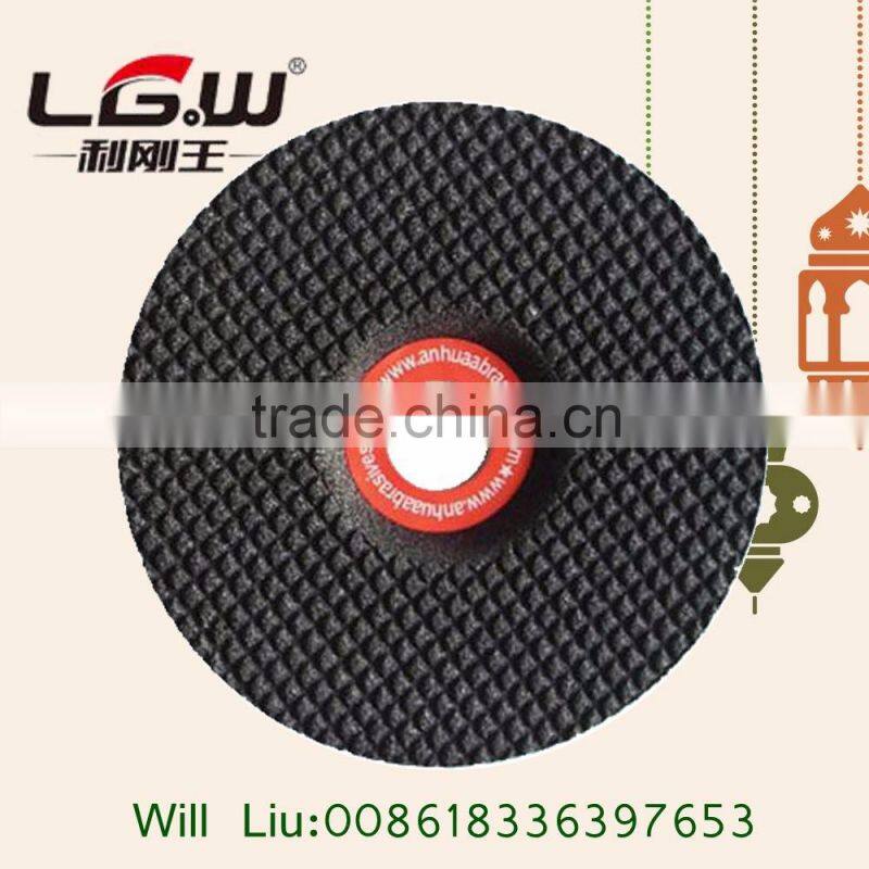 455 LG.W HOT SALING IN THAILAND MARKET BLACK FLEXIBLE GRINDING WHEEL FOR STAINLESS STEEL