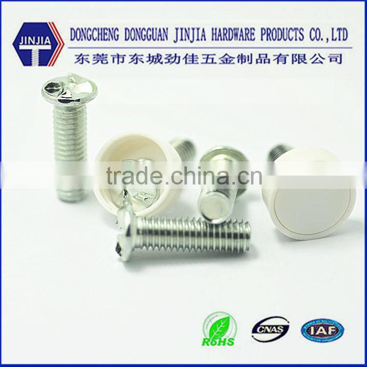 Factory Custom anti-theft license plate screw with plastic cap