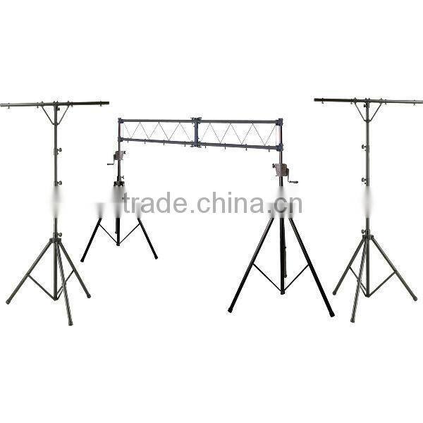 outdoor/indoor led par stainless steel tripod light stand double t-bar light stand