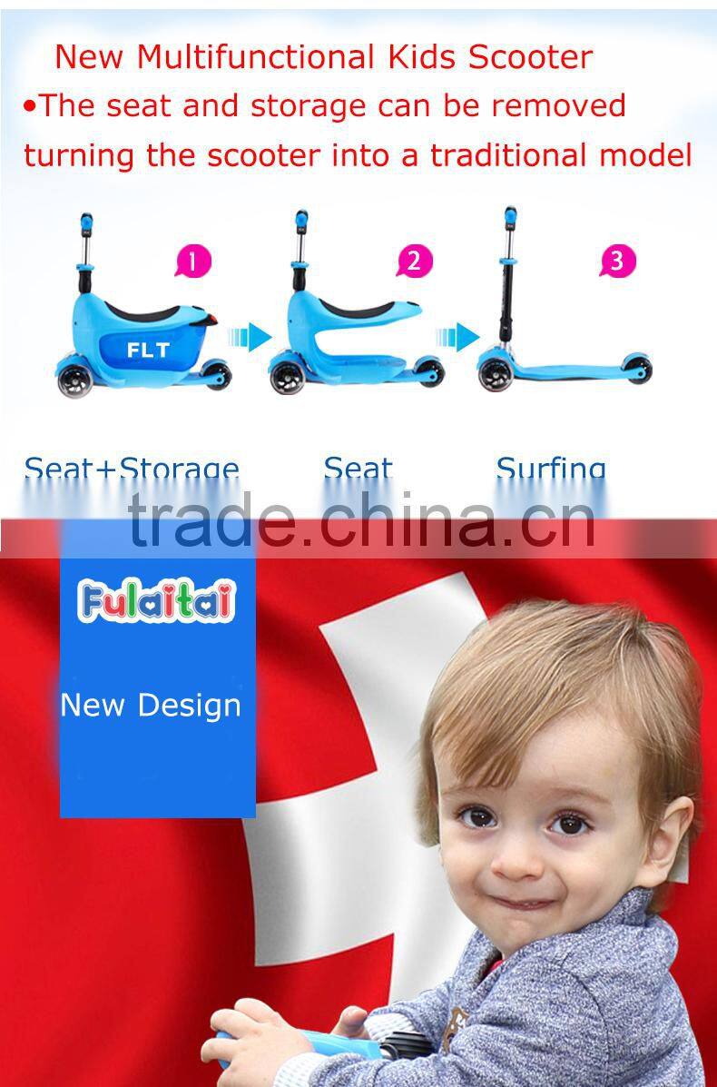 High quality multifunctional wholesale kids scooter with storage