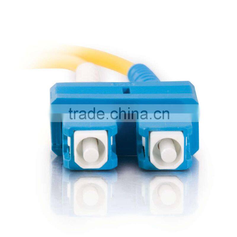 SC-SC 9/125 OS1 Duplex Singlemode PVC Fiber Optic Cable (LSZH) - Yellow