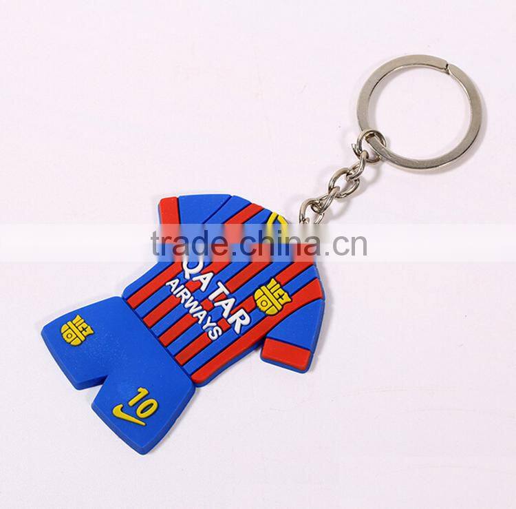 Custom Rubber Keyring, Football T-Shirt Shape Keyring