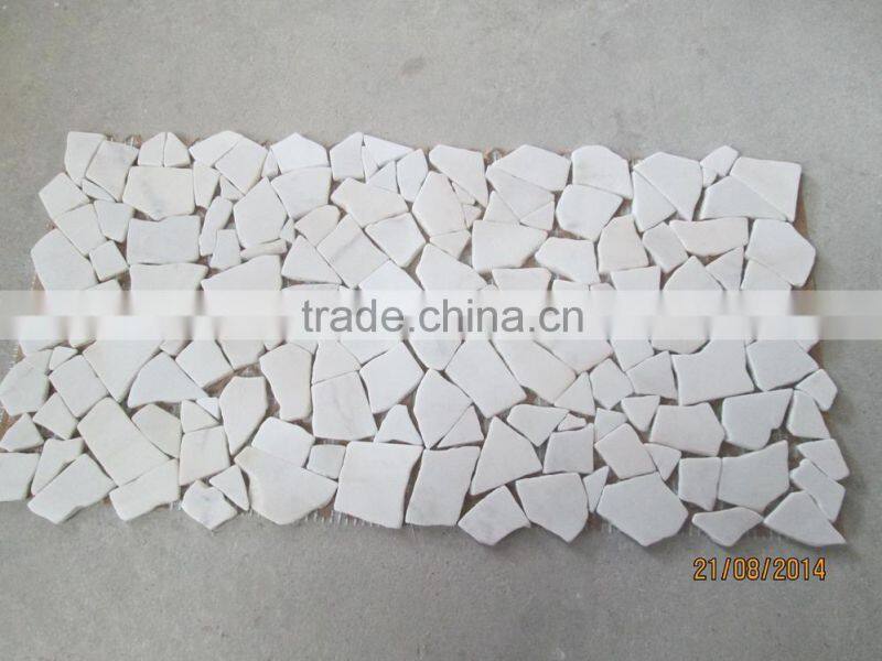 Dark Emperador Random Marble Mosaic Tiles - Crazy Cut