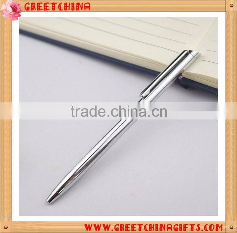 Top Grade Business Custom Hotel Copper Pen Holder Chromium Plated Advertising Pen