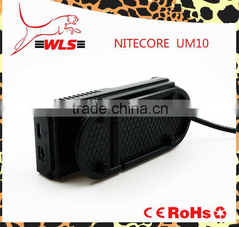 Wlspower Nitecore UM10 LCD screen black single charger UM10 18650 li-ion battery charger aaa aa ni-mh battery charger