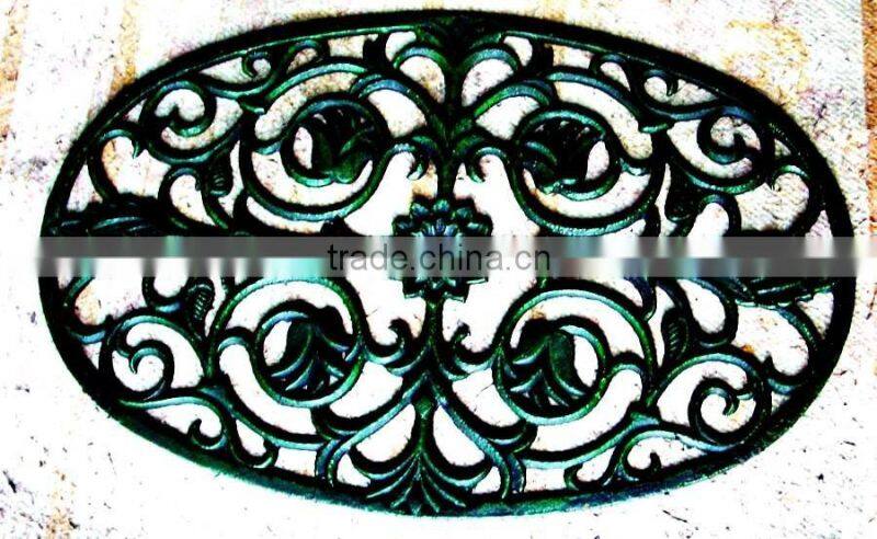 round shape doormat cast iron