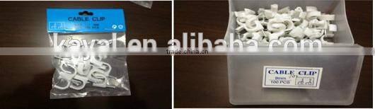 Round cable clip,plastic wall nail cable clip
