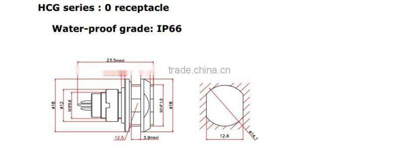 10 Pins Metal Female Half moon connector SZCNT manufactory