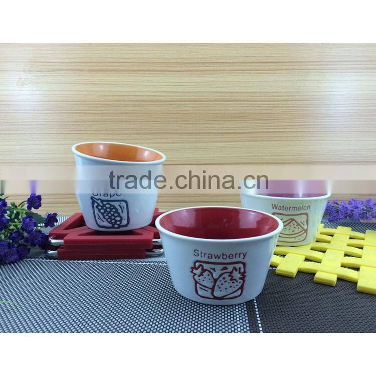 bulk logo printed matt finish cereal bowl soup ceramic bowl