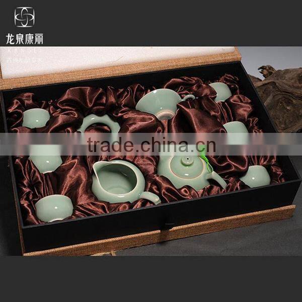 Longquan celadon gift / Harp Song celadon tea set old plums/ Business Gifts