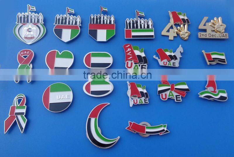 Hot selling UAE number series brass emblem/badges with magnet