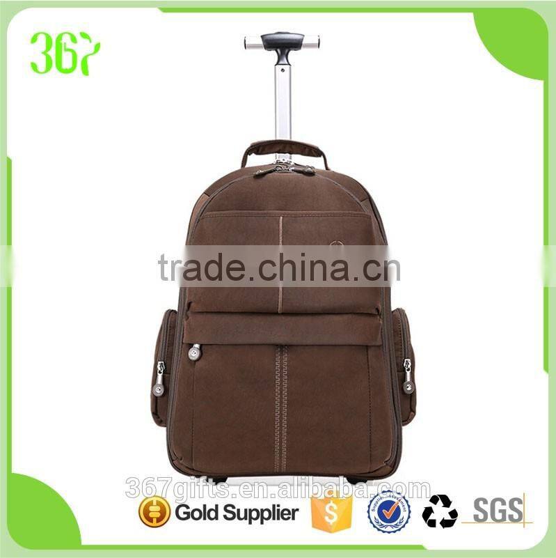 Waterproof Nylon Backpack Outdoor Bag School Trolley Bag with Many Pockets