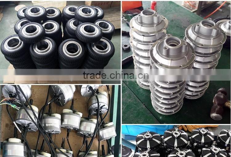 6 inch hub motor brushless gearless dc with drum brake