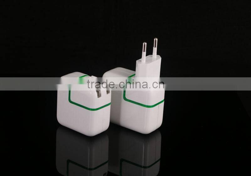 2-Port 5V/2A Compact USB Wall Charger/Portable Charger All-In-One Travel Charger for iPhone, iPad, iPod, Smartphones, 5V Tablets