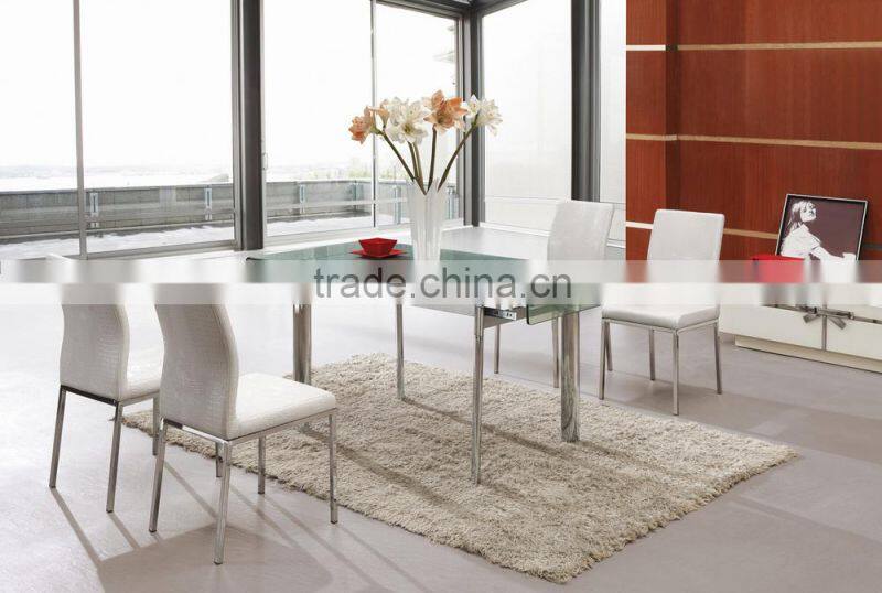 tempered glass top extended coffee table